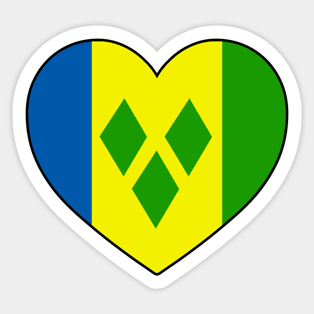 Heart - Saint Vincent and the Grenadines Sticker by Tridaak